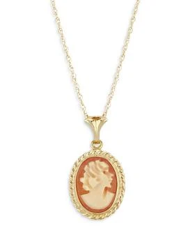 Bloomingdale's | Cameo Pendant Necklace in 14K Yellow Gold, 18" - Exclusive,商家Bloomingdale's,价格¥3036