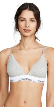 ck价格, Calvin Klein | Calvin Klein Underwear Modern Cotton Lightly Lined Triangle Bralette商品图片 