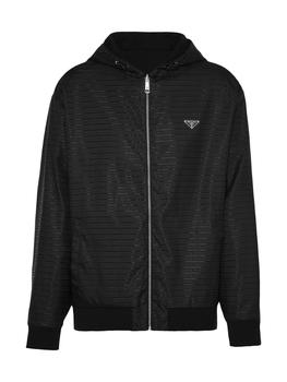 Prada Reversible Cotton Fleece and Re-Nylon Hoodie Jacket