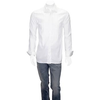 burberry衬衫, Burberry | Cotton Shirt With Pintuck And Macrame Trim Bib In White商品图片 6.9折