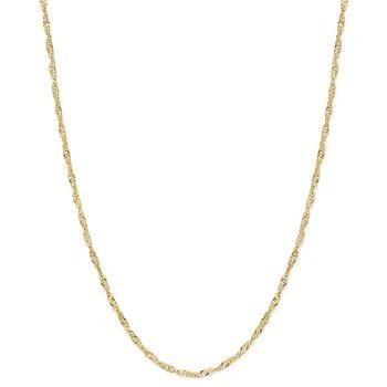 Macy's | 18" Singapore Chain Necklace (1-1/2mm) in 14k Gold,商家Macy's,价格¥3379