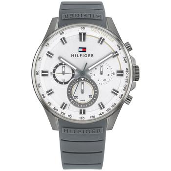 tommy hilfiger手表是什么牌子, Tommy Hilfiger | Men's Gray Silicone Strap Watch 44mm商品图片 8折×额外8.5折, 额外八五折