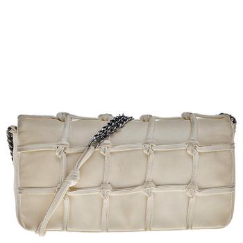 香奈儿122单肩包, [二手商品] Chanel | Chanel White Leather Knotted Flap CC Chain Shoulder Bag商品图片 4.8折, 满1件减$100, 满减