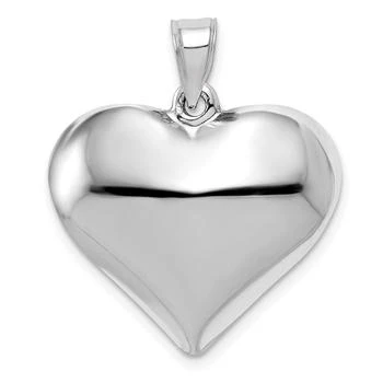 Diamond2Deal | 14k White Gold Polished 3D Puffed Heart Pendant,商家Premium Outlets,价格¥2476