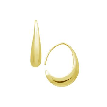商品Small Graduated Wire Hook Earring in Silver & Gold Plate图片