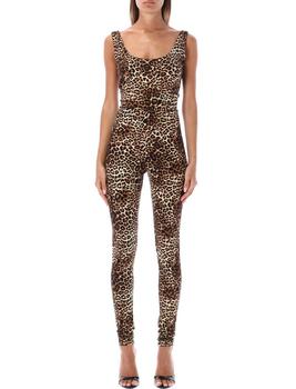 商品Alexandre Vauthier Leopard-Printed Sleeveless Jumpsuit图片