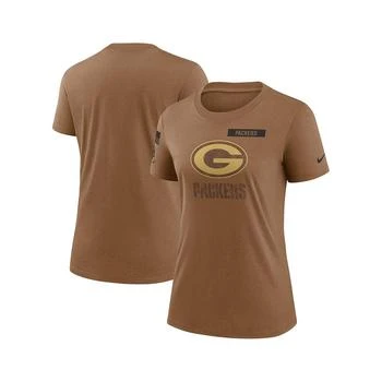 NIKE | Women's Brown Green Bay Packers 2023 Salute to Service Legend Performance T-shirt 