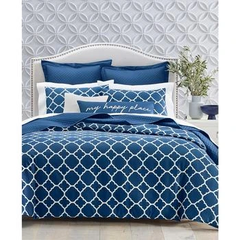 Charter Club | Geometric Dove 3-Pc. Duvet Cover Set, Full/Queen, Created for Macy's,商家Macy's,价格¥423