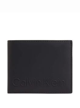 Calvin Klein | Calvin Klein portafoglio in pelle con portamonete e logo a rilievo K50K509606 BAX商品图片,