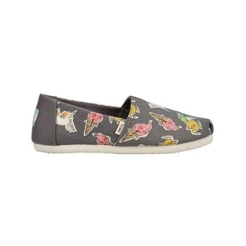 TOMS | Alpargata Graphic Slip On Flats (Big Kid),商家SHOEBACCA,价格¥168