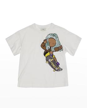 推荐Boy's Logo Skateboard T-Shirt, Size 8-14商品