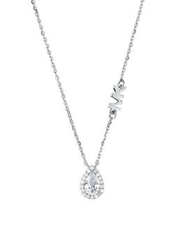 Michael Kors | Sterling Silver & Cubic Zirconia Teardrop Pendant Necklace商品图片,