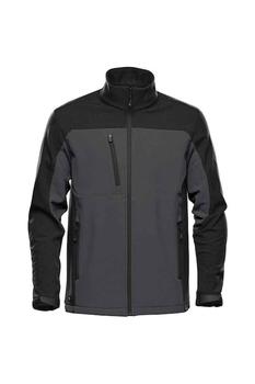推荐Stormtech Mens Cascades Soft Shell Jacket (Dolphin/Black) Dolphin/Black (Grey)商品
