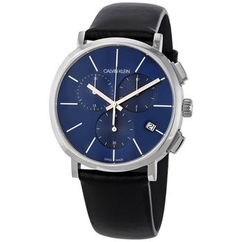 ck手表男评价, Calvin Klein | Chronograph Quartz Blue Dial Mens Watch K8Q371CN商品图片 1.7折