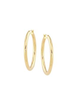 商品18K Yellow Gold Hoop Earrings图片