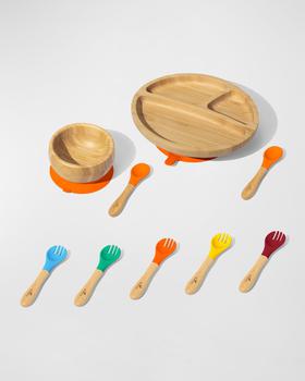 商品Avanchy | Baby's Bamboo Suction Bowl, Plate & Spoon Set,商家Neiman Marcus,价格¥580图片