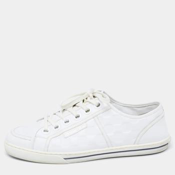 lv男鞋, [二手商品] Louis Vuitton | Louis Vuitton White Damier Leather Offshore Low-Top Sneakers Size 42商品图片 9折, 满1件减$100, 满减