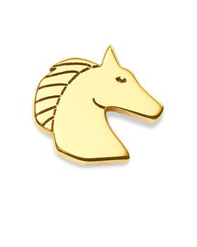 推荐14K Yellow Gold Itty Bitty Symbols Horse Single Stud Earring商品
