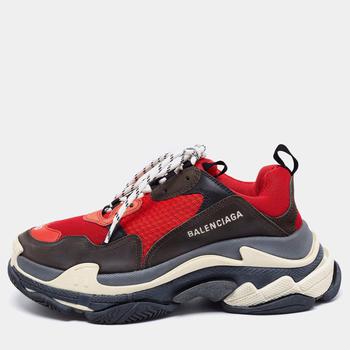 推荐Balenciaga Multicolor Leather And Mesh Triple S Clear Sneakers Size 40商品