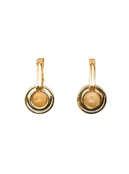 Leda Madera | Sophia Gold Plated Brass Earrings with stone Leda Madera Woman,商家Baltini,价格¥1591