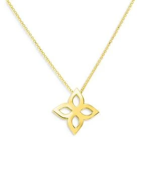 Roberto Coin | 18K Yellow Gold Flower Pendant Necklace, 16-18",商家Bloomingdale's,价格¥10700