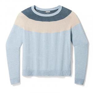 SmartWool | Smartwool - Womens Edgewood Colorblock Crew Sweater - MD Winter Sky Heather商品图片,