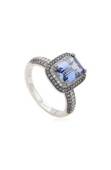 Suzy Levian | Sterling Silver Blue Sapphire Halo Ring,商家Nordstrom Rack,价格¥2236