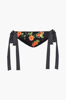 CAROLINE CONSTAS, CAROLINE CONSTAS | Clem knotted printed low-rise bikini briefs商品图片 4.4折