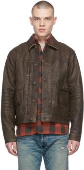 product Brown Leather Timeworn Jacket image