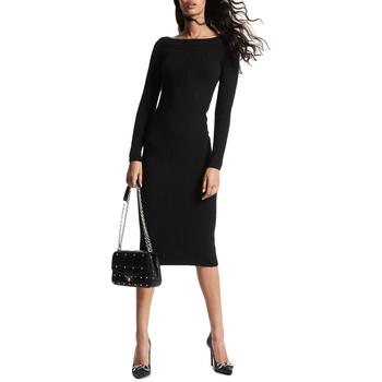 商品Michael Kors | MICHAEL Michael Kors Womens Wool Long Sleeves Midi Dress,商家BHFO,价格¥652图片