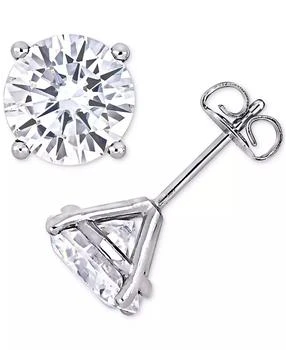 Macy's | Lab-Created Moissanite Stud Earrings (4 ct. t.w.) in 14k White Gold,商家Macy's,价格¥4188