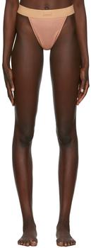product Tan Cotton Rib Thong image
