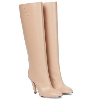Fendi | Knee-high leather boots商品图片,6.9折