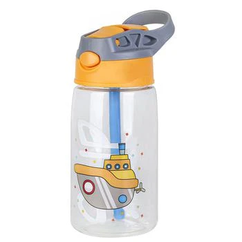 Fresh Fab Finds | 16.2 oz Leak-Proof Kids Water Bottle With Straw Push Button Sport Water Bottle For Kids Crab Ship Jellyfish Rocket Ship,商家Verishop,价格¥159