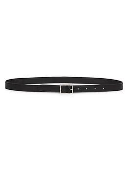 圣罗兰皮带, Yves Saint Laurent | Crystal-Embellished Buckle Leather Belt商品图片 