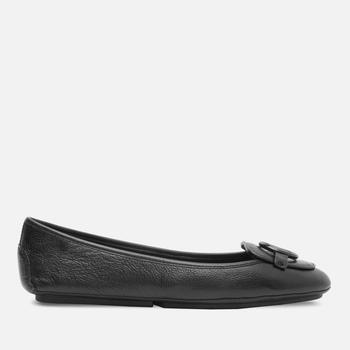 推荐MICHAEL Michael Kors Women's Lillie Leather Moc Flats - Black商品