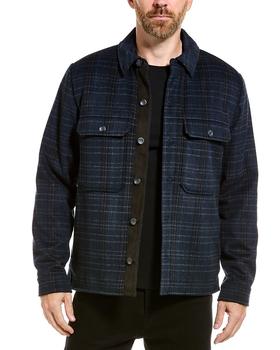 推荐Vince Plaid Wool-Blend Jacket商品