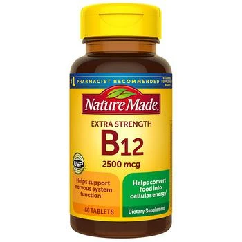 Nature Made | Extra Strength Vitamin B12 2500 mcg Tablets,商家Walgreens,价格¥132