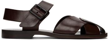 美国lamaire, Lemaire | Brown Strap Sandals商品图片 5.3折