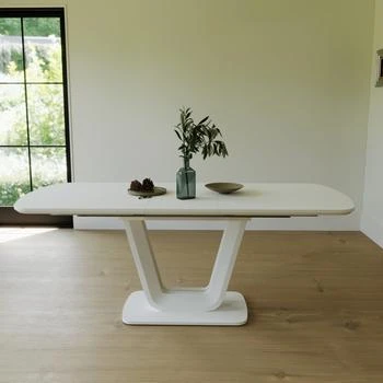 Streamdale Furniture | Streamdale Expandable Grey/White Dining Table, U-Legs, Home/Office,商家Premium Outlets,价格¥7564
