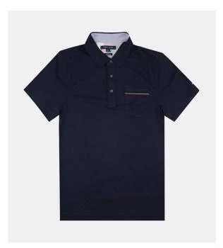 Tommy Hilfiger | TOMMY HILFIGER 男士黑色棉混纺左胸刺绣小标短袖POLO衫 78J3913-001 满$1享9.5折, 包邮包税, 满折