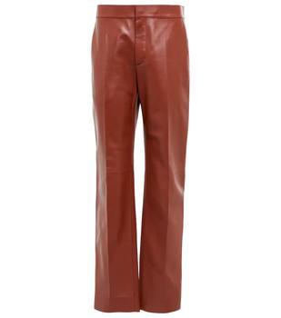 Chloé | 皮革高腰裤装商品图片,
