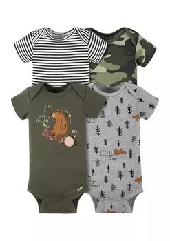 嘉宝北京, Gerber | Baby Boys 4 Pack Bear Bodysuits商品图片 4.9折