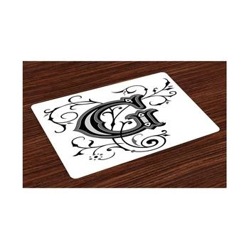 Ambesonne | Letter G Place Mats, Set of 4,商家Macy's,价格¥238