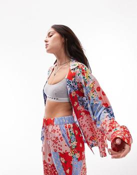 Topshop | Topshop patchwork floral shirt and trouser pyjama set商品图片,额外8折x额外9.5折, 额外八折, 额外九五折