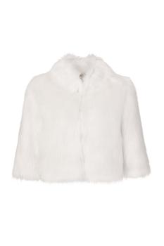 Unreal Fur | Unreal Fur Desire Cropped Jacket in Ivory商品图片,8.5折, 满$175享8.9折, 满折
