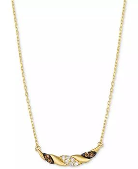 Le Vian | Nude Diamond & Chocolate Diamond Swirl 19" Pendant Necklace (1/5 ct. t.w.) in 14k Gold,商家Macy's,价格¥20195