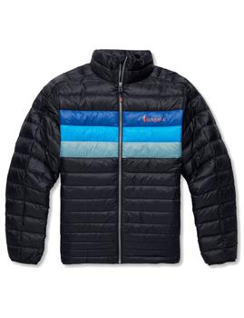 推荐Cotopaxi Fuego Down Jacket - Black/Pacific Stripes Colour: Black/Pacific Stripes商品