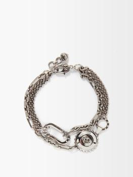 推荐Stud and skull-embellished bracelet商品