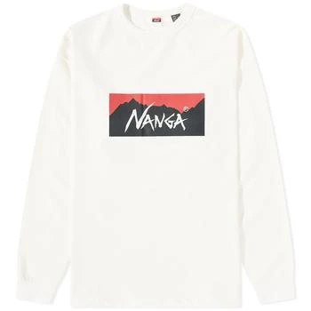 NANGA | NANGA Long Sleeve Eco Hybrid Box Logo T-Shirt 6.5折
